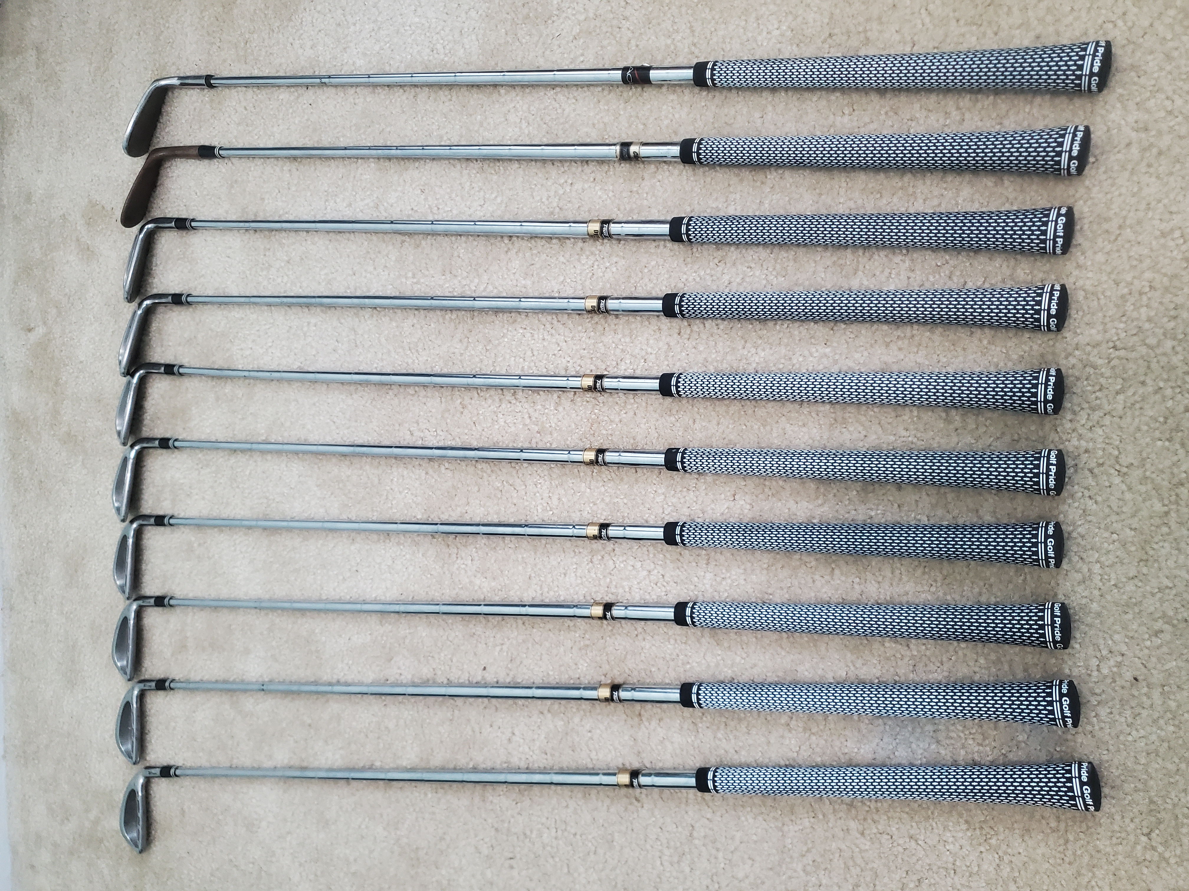 Fresh Golf Pride grips after regripping